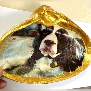 ⭐️RESERVED⭐️Custom Shell Dish Decoupage